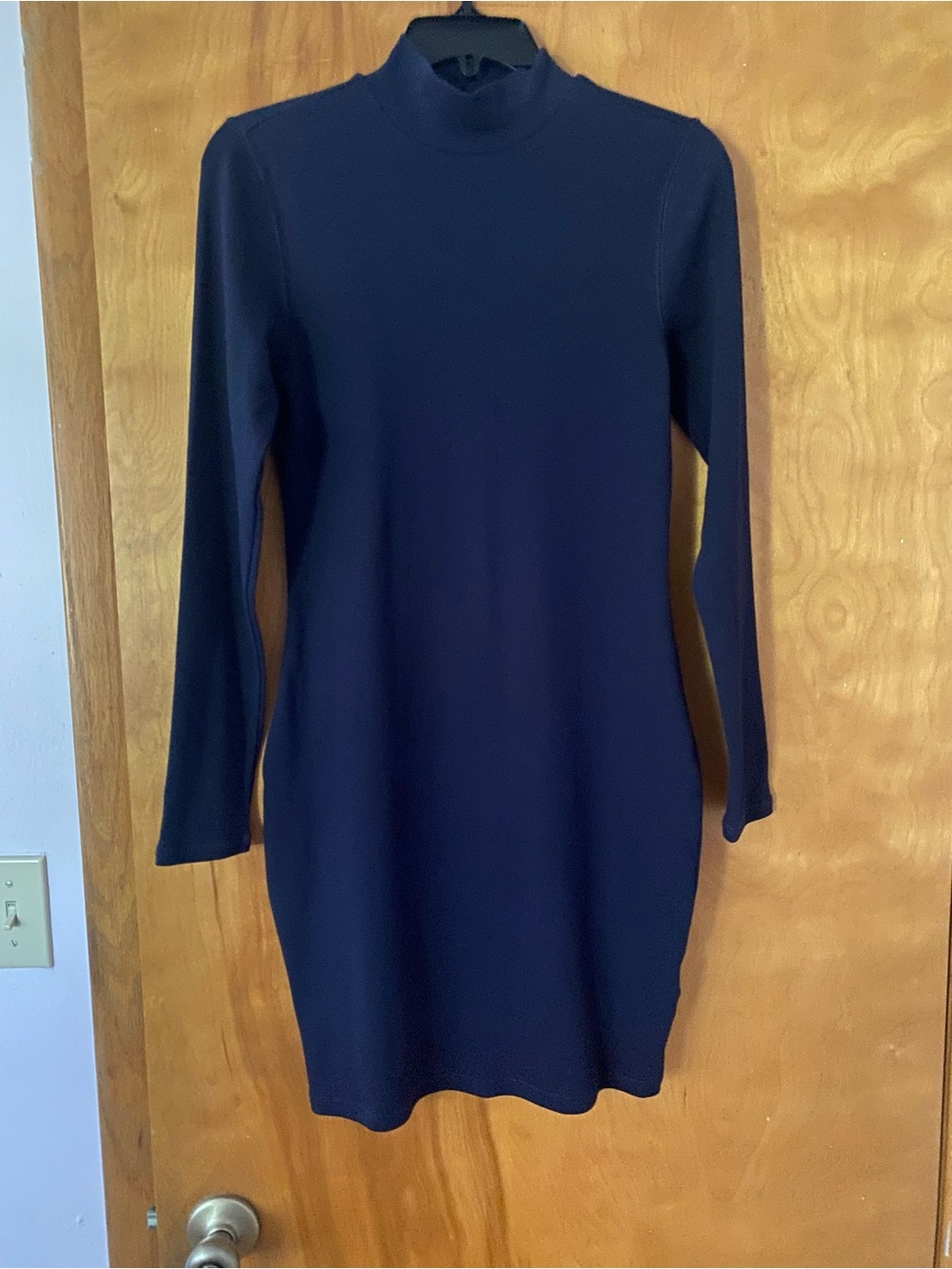 Old Navy Navy Long Sleeve Mock Neck Dress